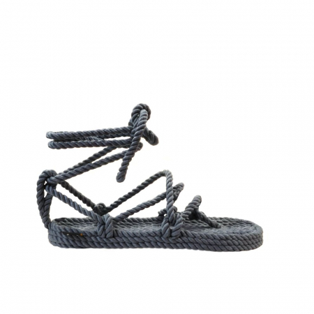 Sandales nomadic state of mind, sandale en corde, modèle Romano couleur denim