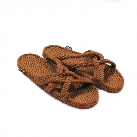 Sandales nomadic state of mind, sandale en corde, modèle slip on couleur cafe