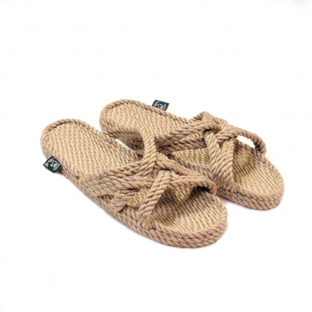 Sandales nomadic state of mind, sandale en corde, modèle Slip on couleur Disco beige