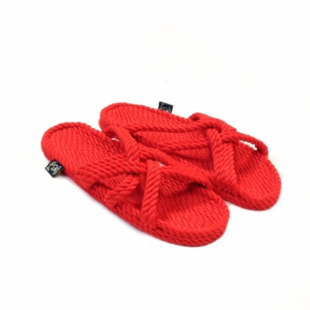 Sandales nomadic state of mind, sandale en corde, modèle Slip on couleur Red