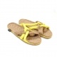 Sandales nomadic state of mind, sandale en corde, sandales homme, sandales femme, modèle Slip on couleur beige et neon yellow