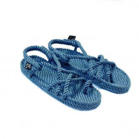Sandales nomadic state of mind, sandales boho en corde, sandales homme, sandales femme, modèle Toe joe denim blue
