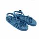 Sandales nomadic state of mind, sandale en corde, modèle  toe joe couleur denim blue