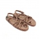 Sandales nomadic state of mind, sandale en corde, modèle Toe joe couleur nutria