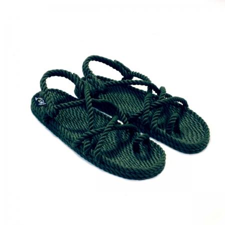 Sandales nomadic state of mind, sandale en corde, sandales homme, sandales femme, modèle Toe joe couleur Sage green dark