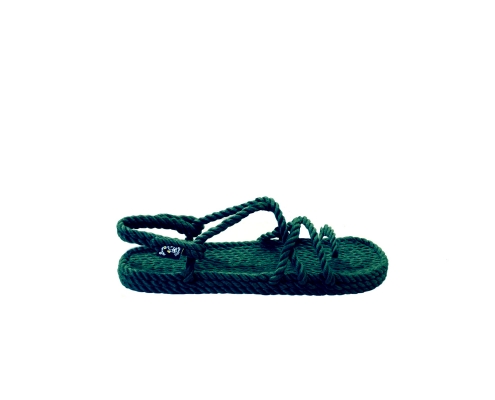 Sandales nomadic, sandale vegan, sandales homme, sandales femme fait à partir de corde recyclé, modèle Toe joe sage green dark