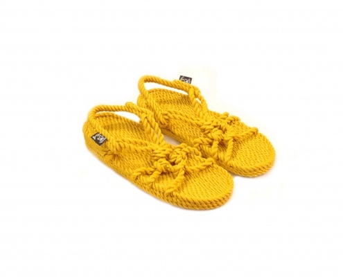 Sandales Boho en plastique recyclé, sandales nomadic, marque vegan, sandales homme, sandales femme, modèle Wedge gold