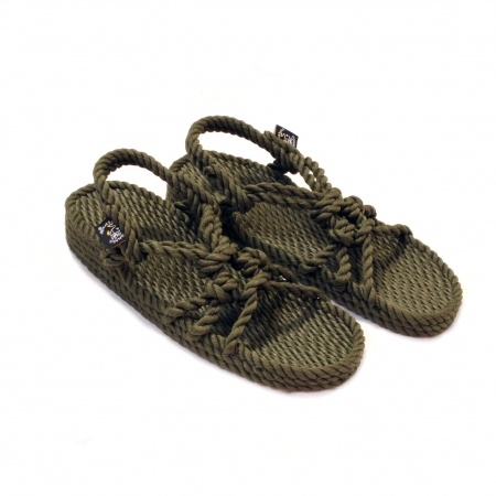 Sandales nomadic state of mind, sandale en corde, modèle Wedge couleur sage green dark