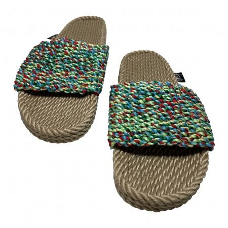 Sandales nomadic state of mind, sandale en corde, sandales homme, sandales femme, modèle Full nelson couleur multi-neon