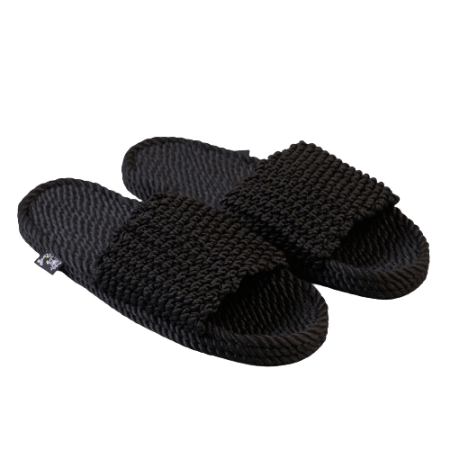 Sandales nomadic state of mind, sandale en corde, modèle Full nelson couleur noir