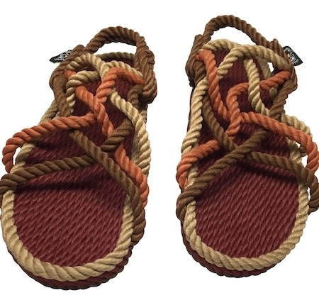 Sandales nomadic state of mind, sandale en corde, modèle jc couleur Sedona