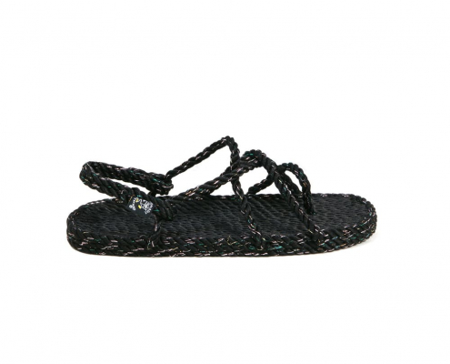 Sandales en corde, sandales boho, nomadic state of mind, sandals for men, sandales for women, modèle Kyma disco black