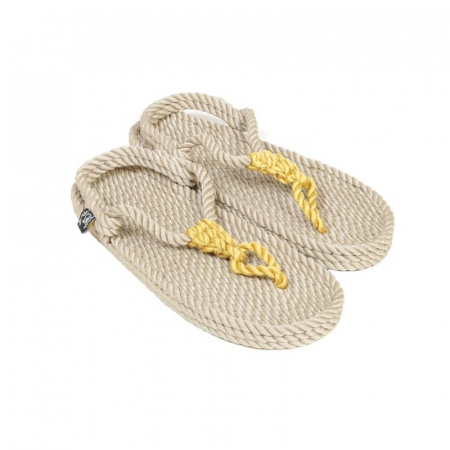Sandales Boho en plastique recyclé, sandales nomadic, marque vegan, sandales homme, sandales femme, modèle Athena beige gold