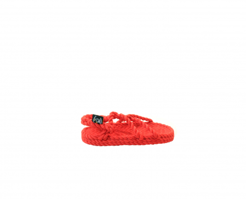 Sandales Boho en plastique recyclé, sandales nomadic, marque vegan, sandales homme, sandales femme, modèle JC Kids Rouge