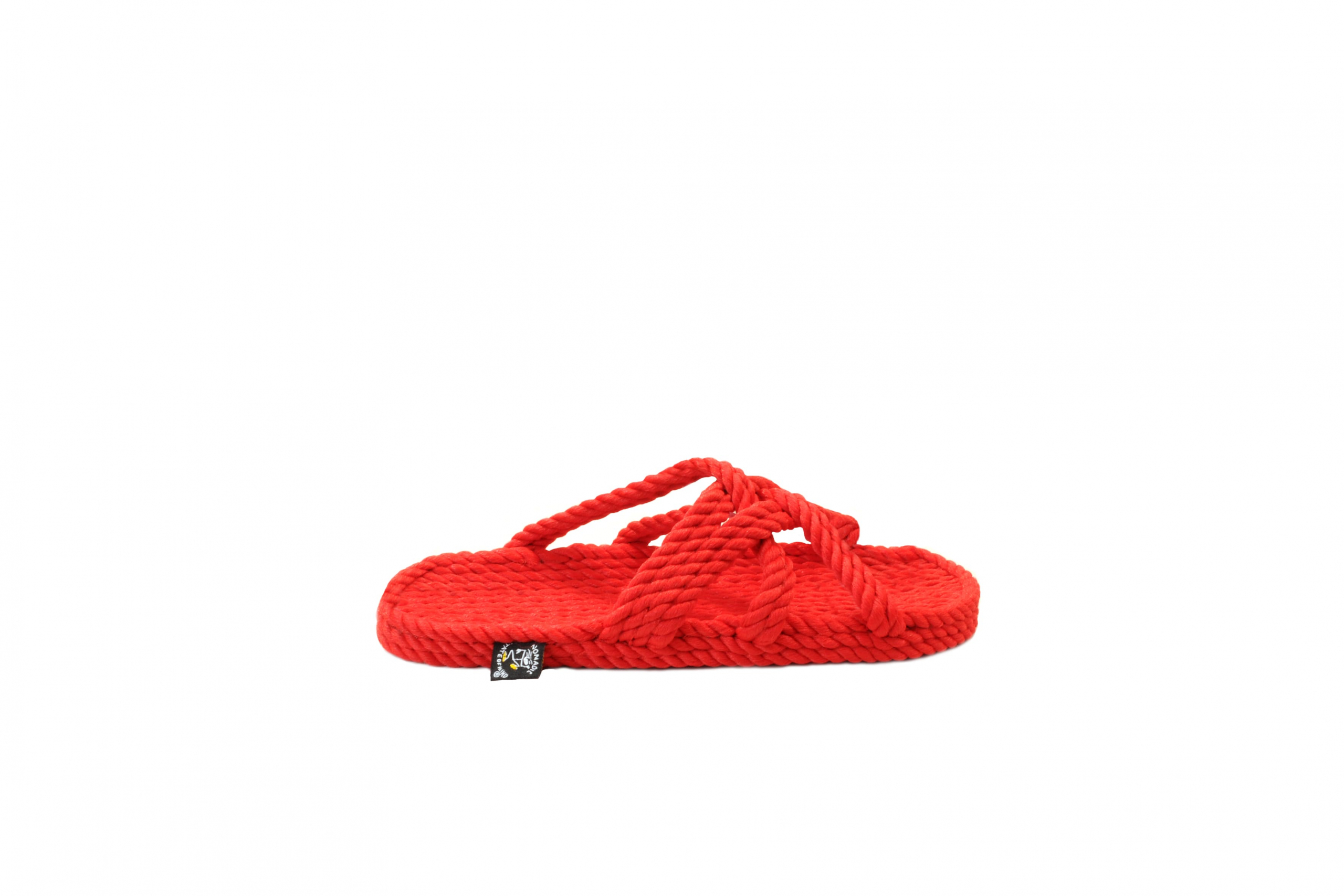 Sandales Boho en plastique recyclé, sandales nomadic, marque vegan, sandales homme, sandales femme, modèle Slip on-Red