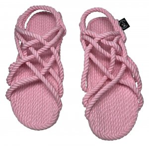 Sandales nomadic state of mind, sandales boho en corde, sandales homme, sandales femme, modèle JC Baby Pink