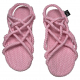 Sandales nomadic state of mind, sandales boho en corde, sandales homme, sandales femme, modèle JC Baby Pink
