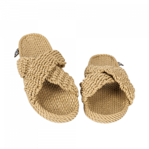 Sandales nomadic state of mind, sandales boho en corde, sandales homme, sandales femme, modèle Slide X Beige