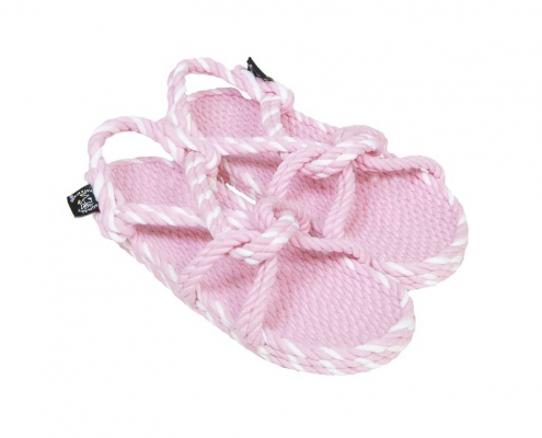 Sandales en corde, sandales boho, nomadic state of mind, sandals for men, sandales for women, modèle mountain momma 3 sensi baby pink marshmallow