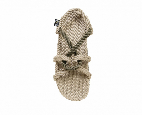 Sandales en corde, sandales boho, nomadic state of mind, sandals for men, sandales for women, modèle mountain momma beige & sage green