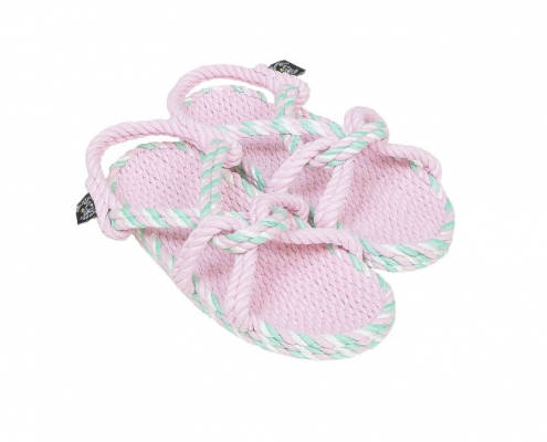 Sandales en corde, sandales boho, nomadic state of mind, sandals for men, sandales for women, modèle mountain momma 3 sensi baby pink candy